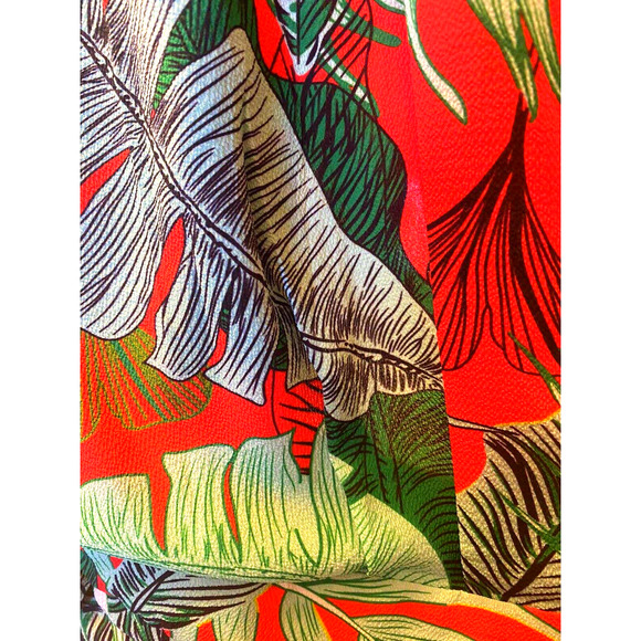 New Anthropologie Havana Floral Women’s A-Line Flowy Dress Size Small Red Green - Picture 6 of 7